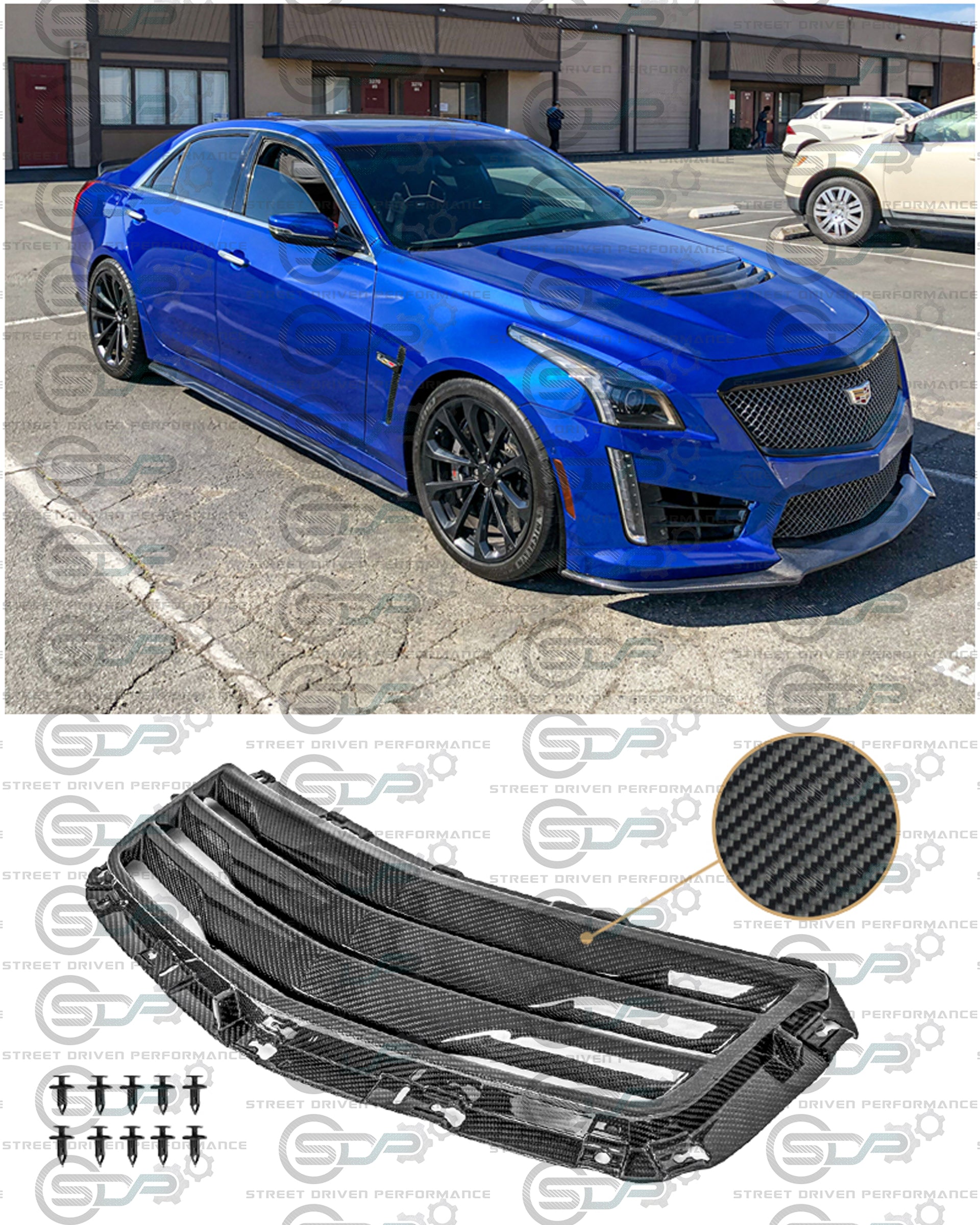 2016-2019 CTS-V V3 - Carbon Fiber Hood Vent